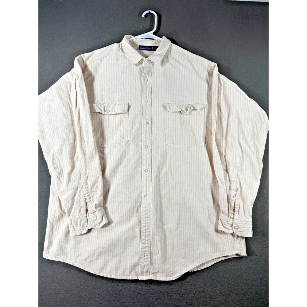 Vintage 90s Patagonia Heavyweight Cotton Flannel Button Up Shirt Mens Large